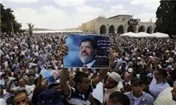 تظاهرات در حمایت از مرسی در مسجدالاقصی