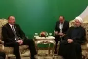 گفتگوی «روحانی» و «الهام علی اف» در حاشیه اجلاس آستانه