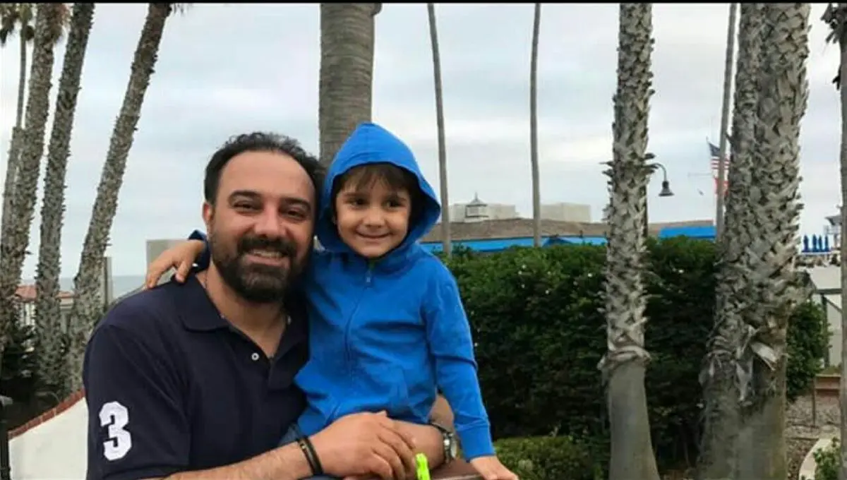 ماسک زدن به سبک «برزو ارجمند» و پسرش/ عکس