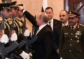  وقتی پوتین کلاه سرباز فلسطینی را بر سرش می‌گذارد +فیلم 