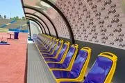 ورزشگاه تختی جم در مسیر آماده‌سازی برای میزبانی از پارس جنوبی+ عکس