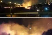 حریق بخشی از باغات محدوده پل مدیریت