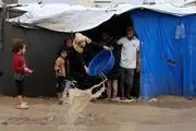 سیلاب در غزه چادر آوارگان را غرق کرد