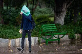 باران پاییزی در تهران/ گزارش تصویری 