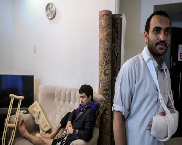 مجروحان یمنی در تهران
