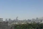 فیلم لحظه اصابت موشک در نزدیکی میدان ونک