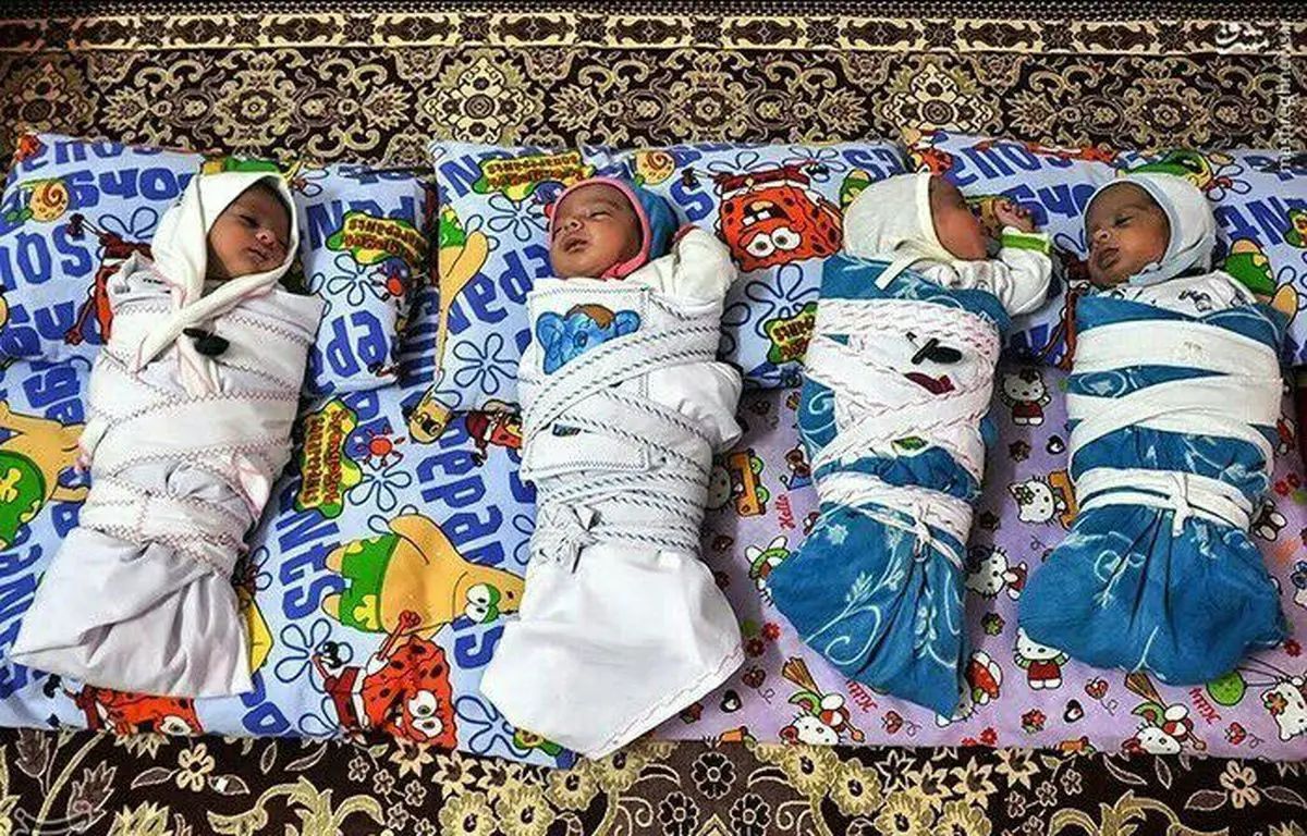 تولد چهارقلوها در سیستان و بلوچستان+عکس