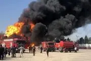آتش سوزی در یک پالایشگاه اربیل عراق