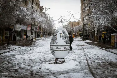 برف بهاری در تبریز