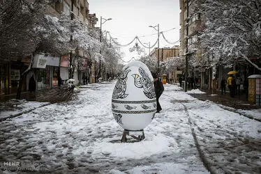 برف بهاری در تبریز