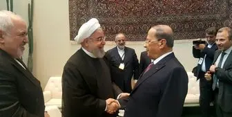 دیدار رئیس جمهور لبنان با روحانی