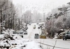 بارش برف و باران در جاده‌های ۵ استان