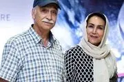 محمود پاک‌نیت با همسر و نوه هایش
