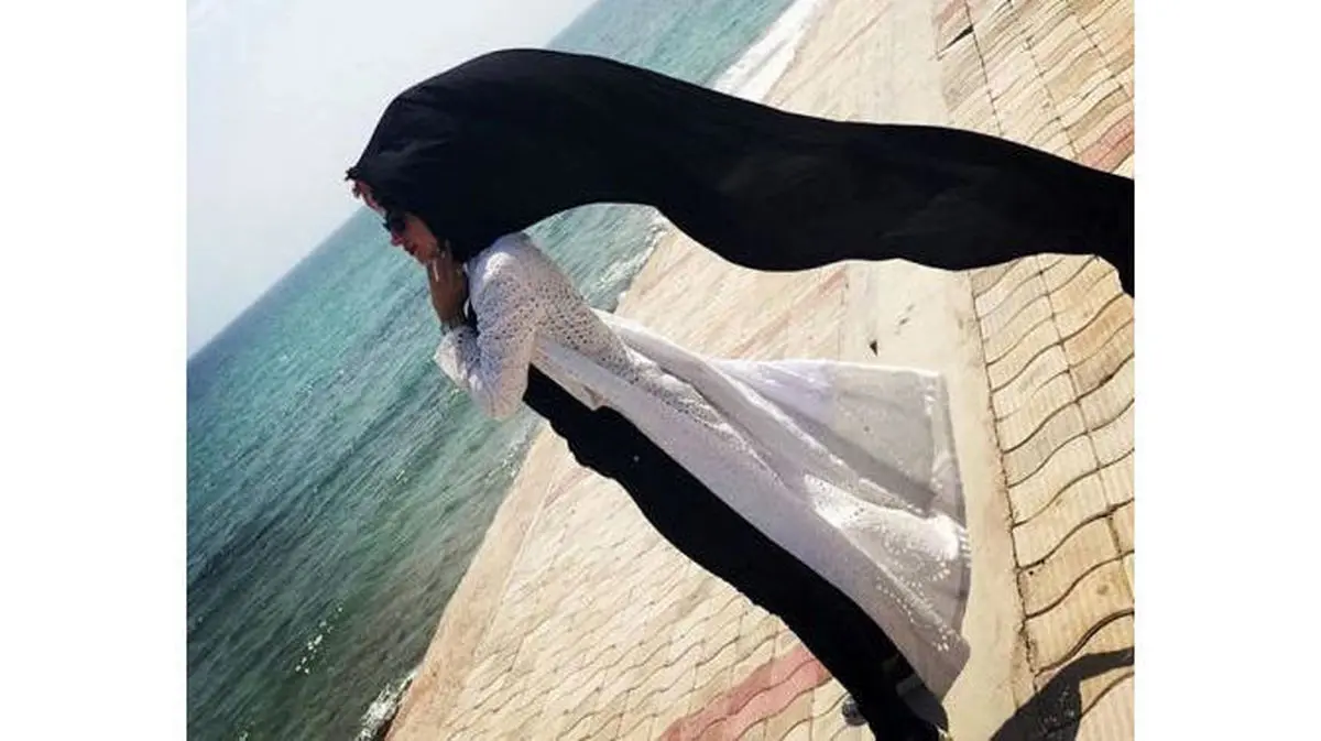 عکس هنری سمانه پاکدل کنار دریا /عکس