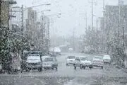 از عصر امروز12 بهمن برف و کولاک در راه همدان