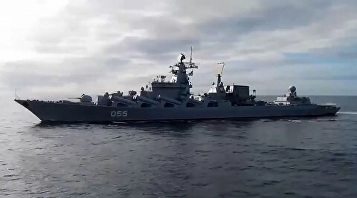  تصاویر ناو 186 متری روس که در ساحل ایران پهلو گرفت 