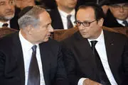اولاند سخنرانی نتانیاهو را ترک کرد!
