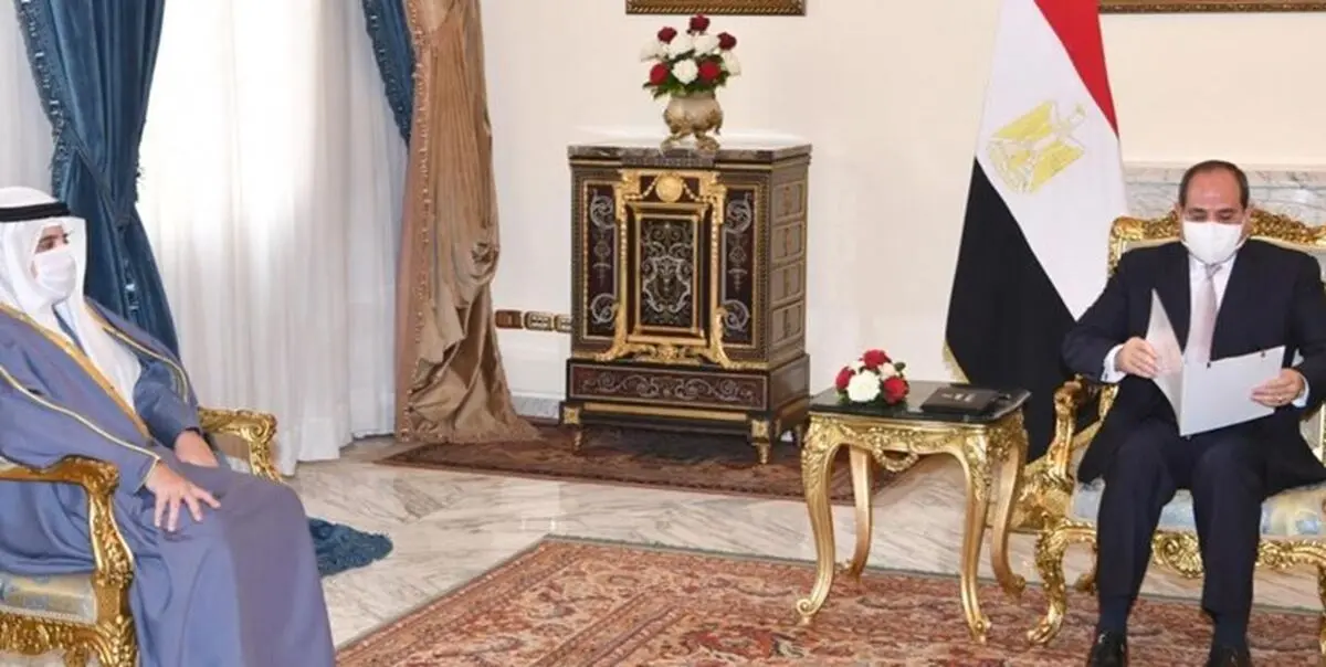 دیدار وزیر خارجه کویت با رئیس‌جمهور مصر