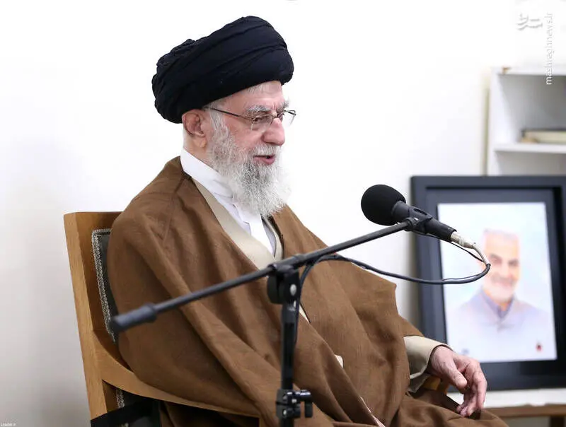 دیدار امروز رهبر معظم انقلاب با خانواده حاج قاسم/گزارش تصویری