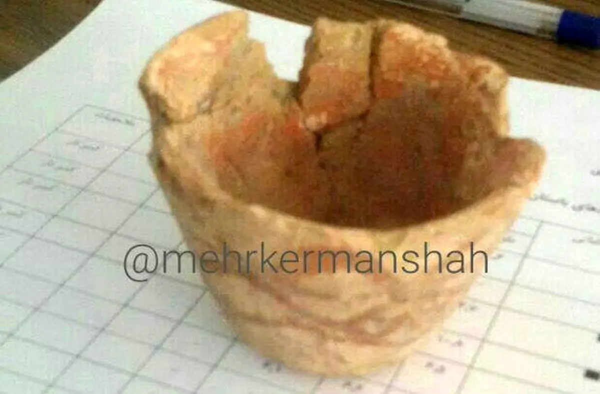 کشف سفال های ۷۰۰۰ ساله در تپه نادعلی بیگ سنقر استان کرمانشاه