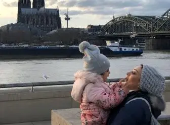یکتا ناصر و همسر و دخترش در آلمان/عکس