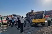 واژگونی اتوبوس دانشجویان در سمنان/2 نفر جان باختند