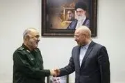 حضور رئیس مجلس در ستاد فرماندهی سپاه 