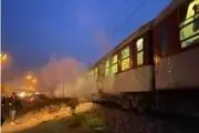 
یک قطار باری در دورود لرستان ‌ترمز برید
