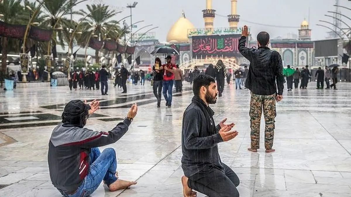 تصاویری بی نظیر از بارش شدید باران در بین الحرمین