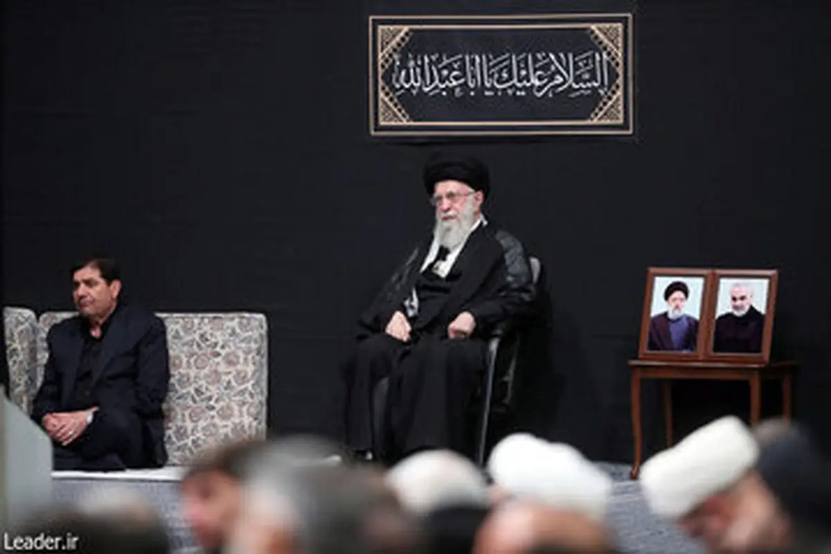 تصویری از داماد حداد عادل در عزاداری بیت رهبری