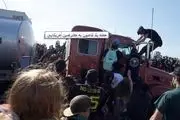 حمله یک کامیون به معترضین آمریکایی در مینیاپولیس+عکس