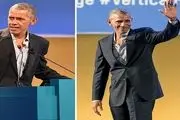 اوباما با یقۀ باز در کنفرانس میلان