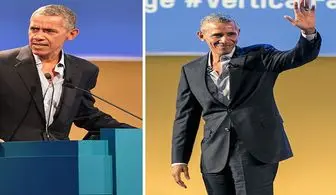 اوباما با یقۀ باز در کنفرانس میلان