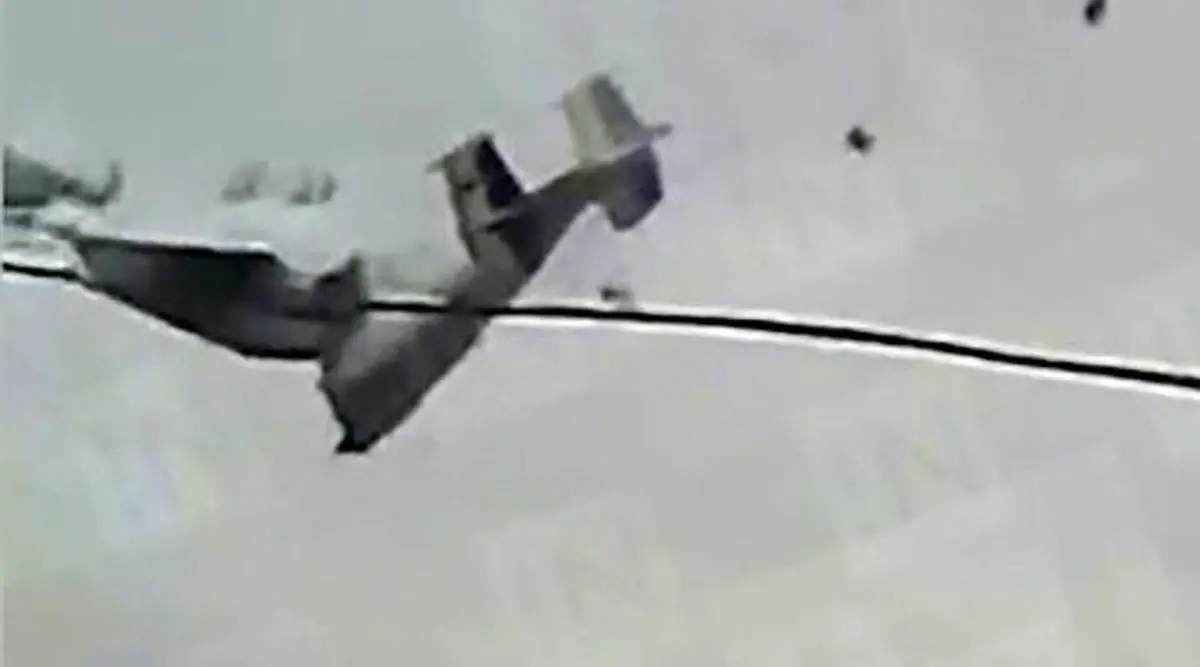  لحظات نصف شدن هواپیمای آنتونوف روس قبل از سقوط 