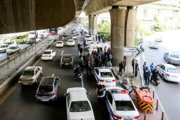 بازسازی صحنه زورگیری اتوبان صدر/ گزارش تصویری