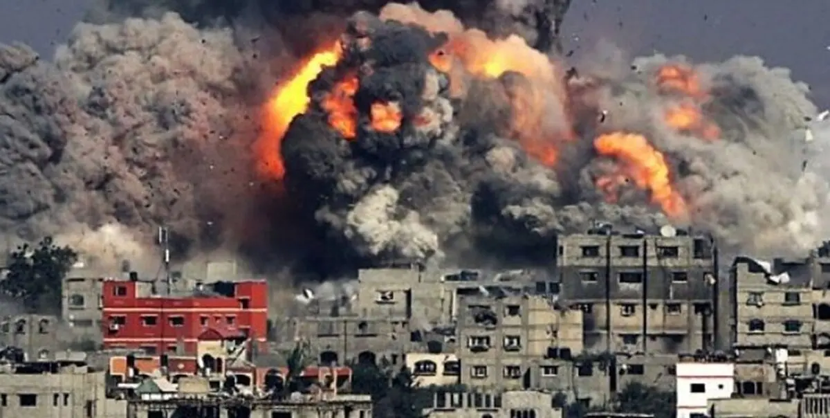 تخریب ساختمان خبرگزاری فرانسه و الجزیره در غزه/عکس