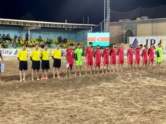 غلبه تیم ملی فوتبال ساحلی ایران بر جمهوری آذربایجان 