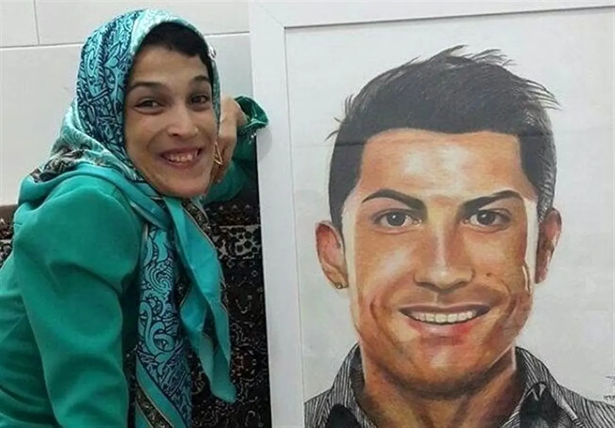 دختر طرفدار رونالدو بالاخره با رونالدو عکس گرفت+عکس
