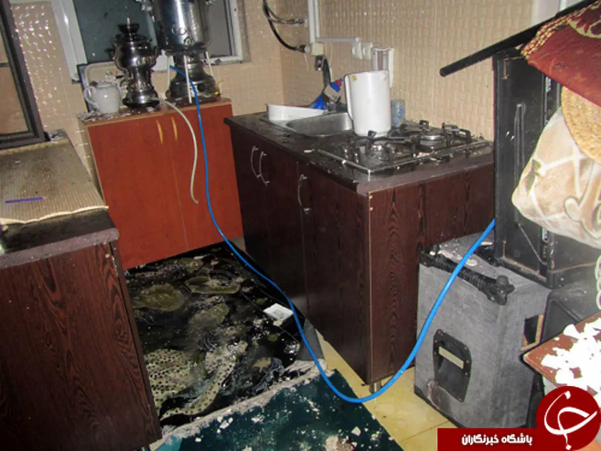 انفجار یک باب منزل مسکونی در رشت+تصاویر