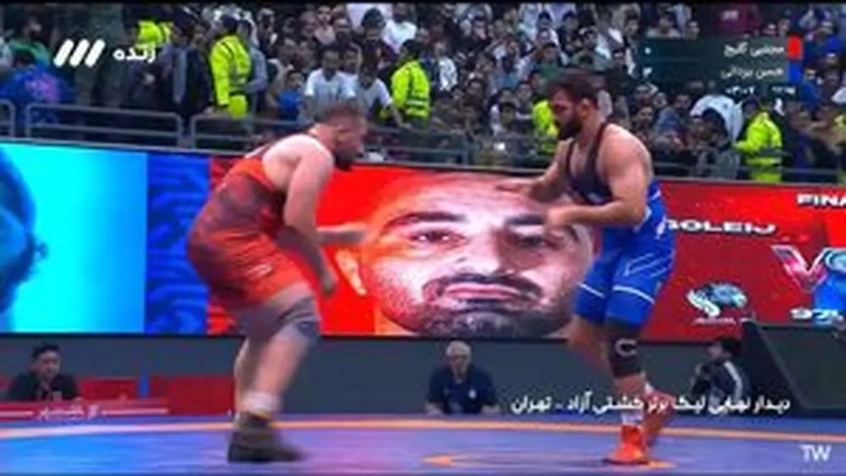 برتری قاطع حسن یزدانی در فینال ۹۷ کیلو +فیلم