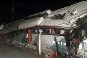 واژگونی اتوبوس دانش آموزان دختر در همدان