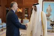 دیدار امیرعبداللهیان با امیر قطر