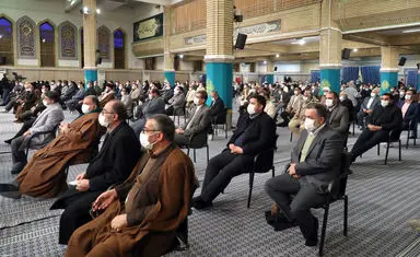 دیدار جمعی از مداحان اهل‌بیت علیهم‌السلام با رهبر انقلاب اسلامی/گزارش تصویری