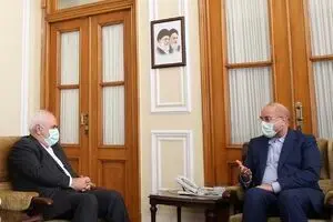 دیدار ظریف و معاونانش با رئیس مجلس+عکس