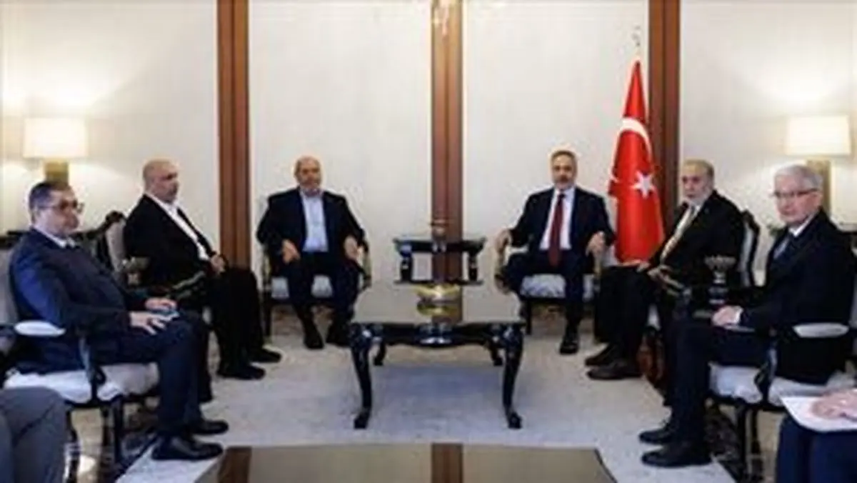 دیدار وزیر خارجه ترکیه با هیأت حماس در آنکارا