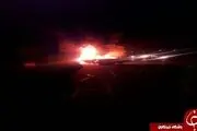 
سوختن دو نفر در سانحه رانندگی + تصاویر
