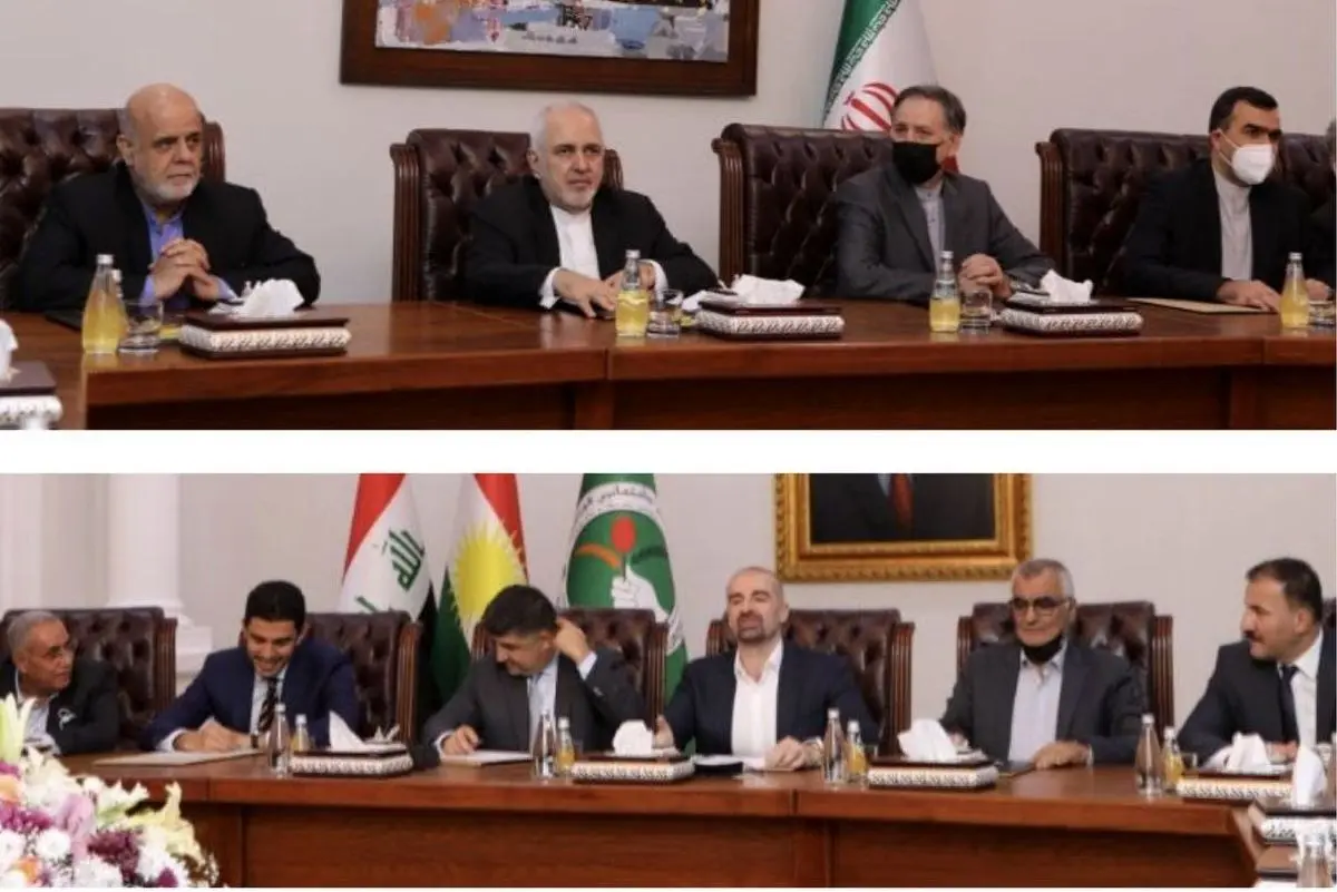 دیدار و گفتوگوی ظریف با هیئت اتحادیه کردستان عراق