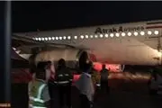 خروج هواپیما از باند پرواز در مهرآباد/ فرودگاه بسته شد+عکس