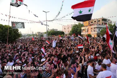 جشن پیروزی بشار اسد