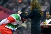 بازتاب خودداری ورزشکار ایرانی از مصافحه با همسر شاهزاده / فیلم